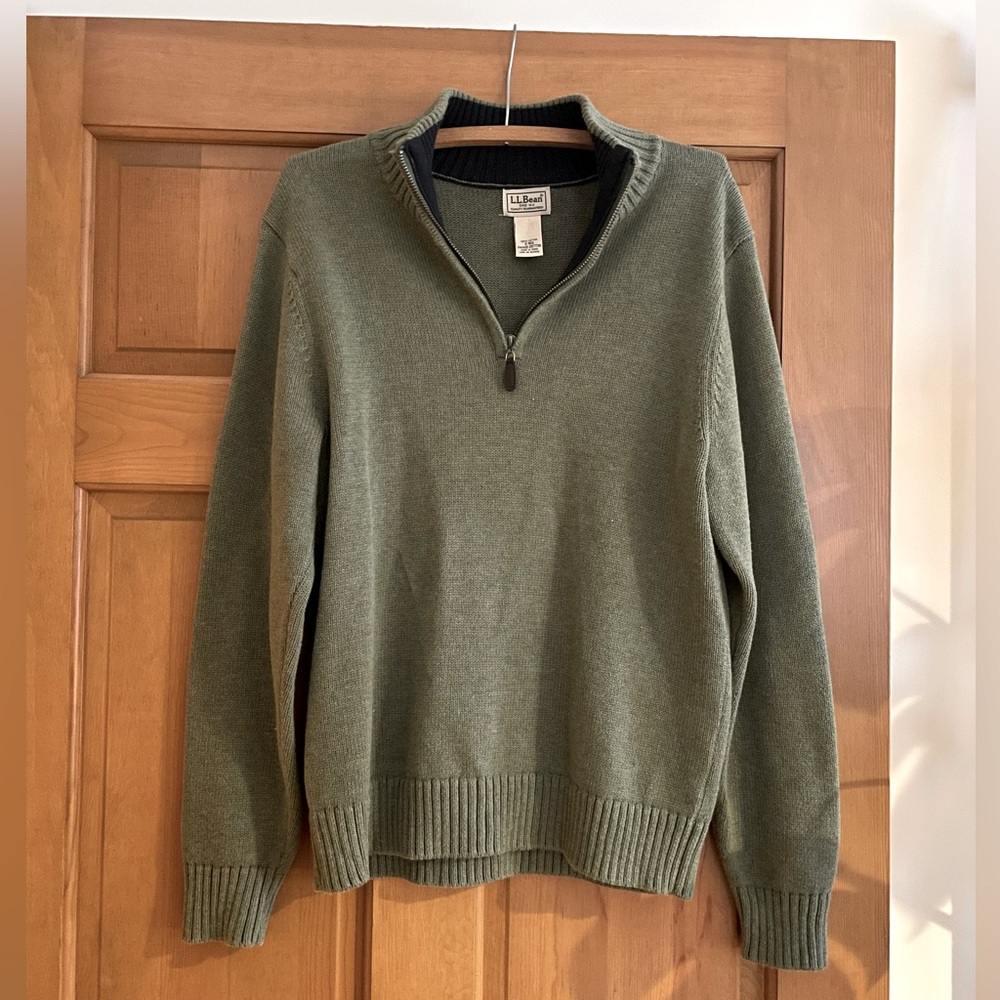 L.L. Bean cotton knit 1/4 zip